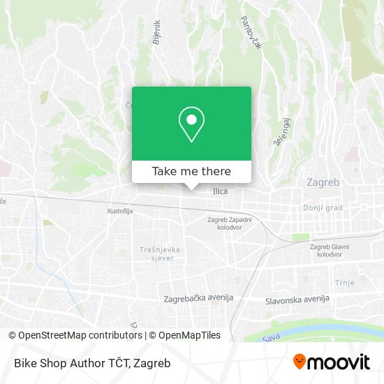 Bike Shop Author TČT map