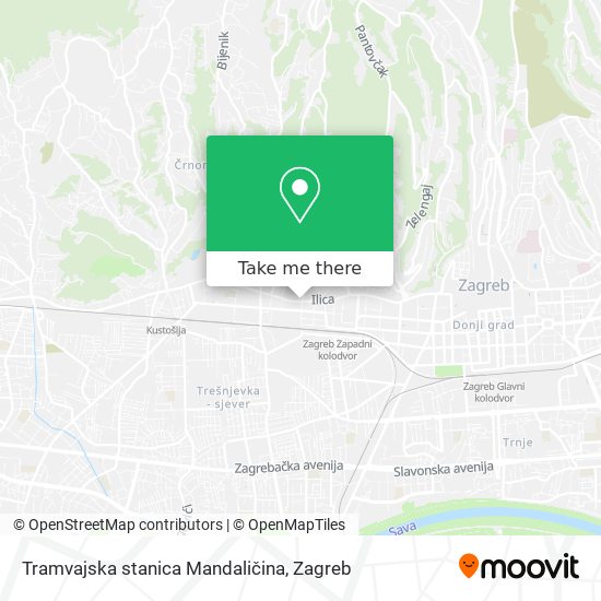 Tramvajska stanica Mandaličina map