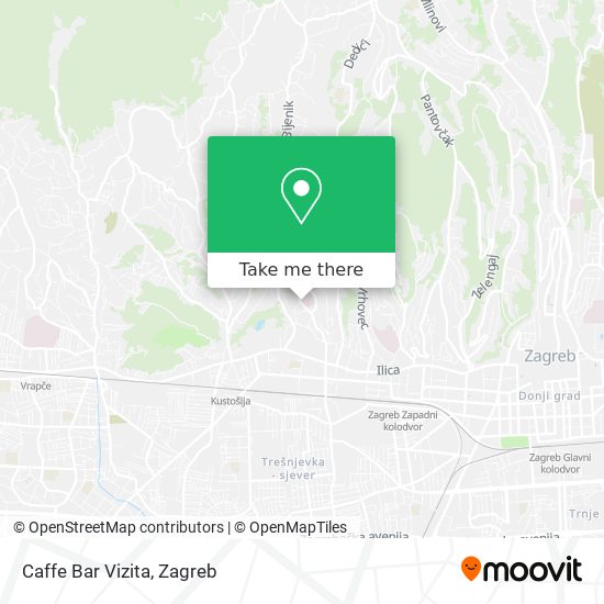 Caffe Bar Vizita map