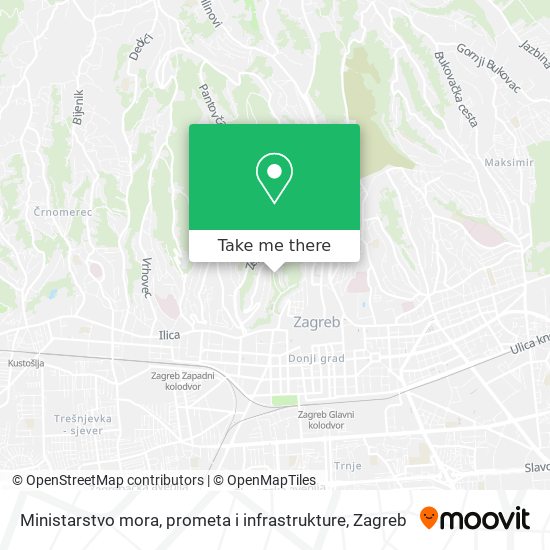 Ministarstvo mora, prometa i infrastrukture map