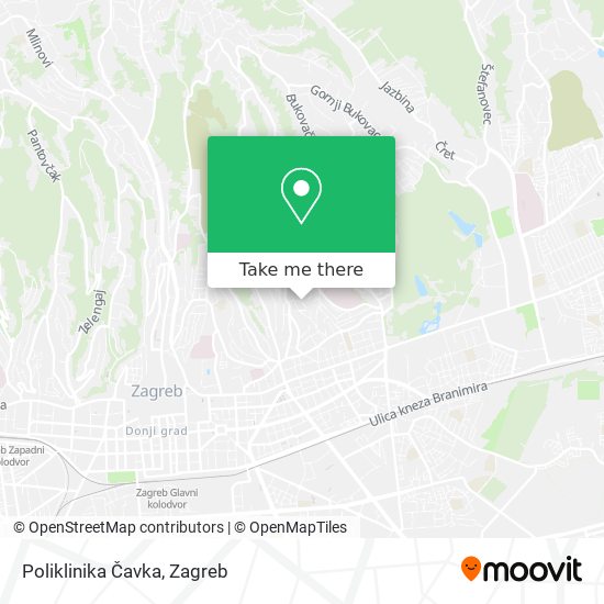 Poliklinika Čavka map