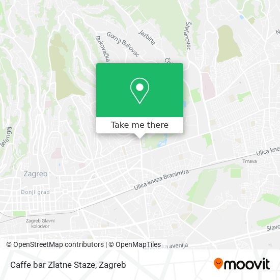 Caffe bar Zlatne Staze map