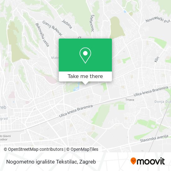 Nogometno igralište Tekstilac map