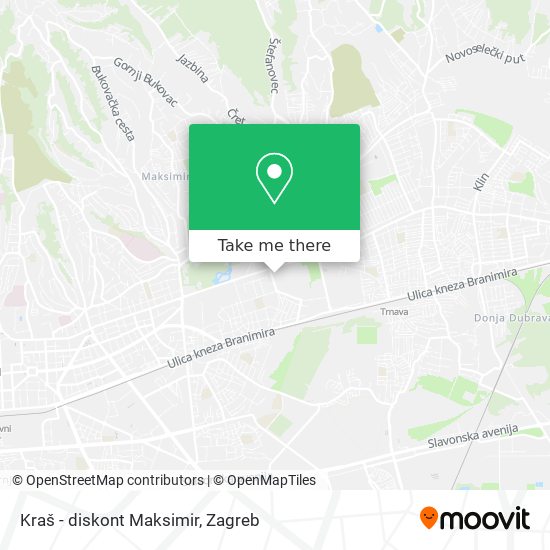 Kraš - diskont Maksimir map