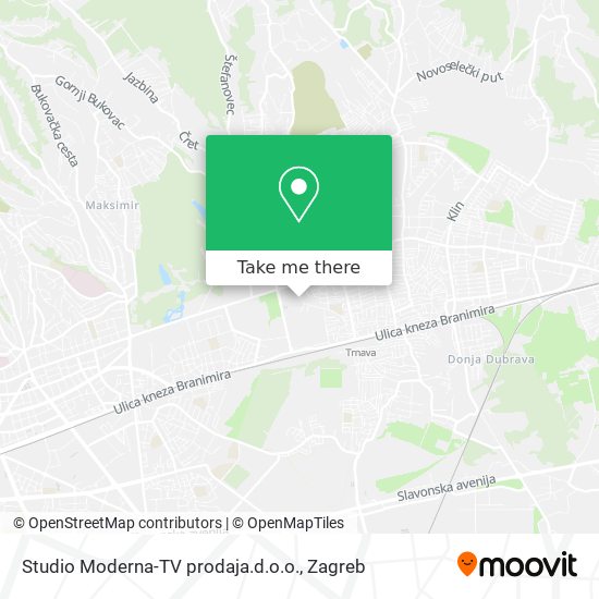Studio Moderna-TV prodaja.d.o.o. map
