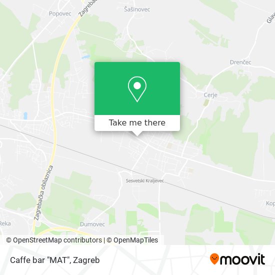 Caffe bar "MAT" map
