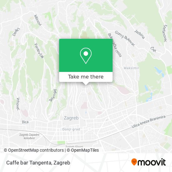 Caffe bar Tangenta map