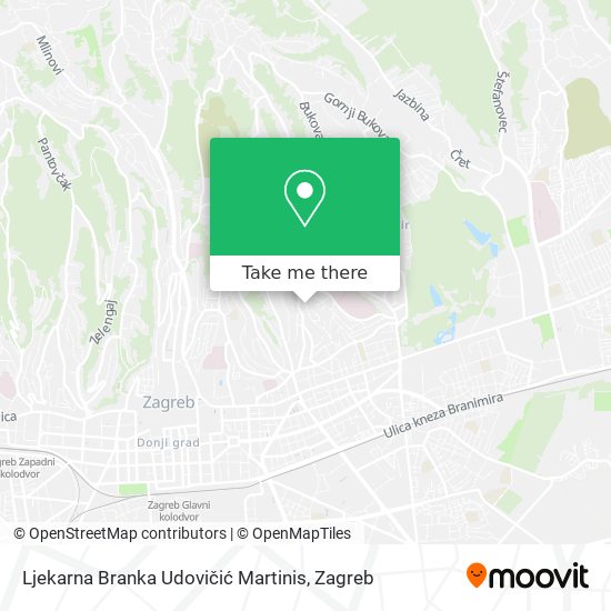 Ljekarna Branka Udovičić Martinis map