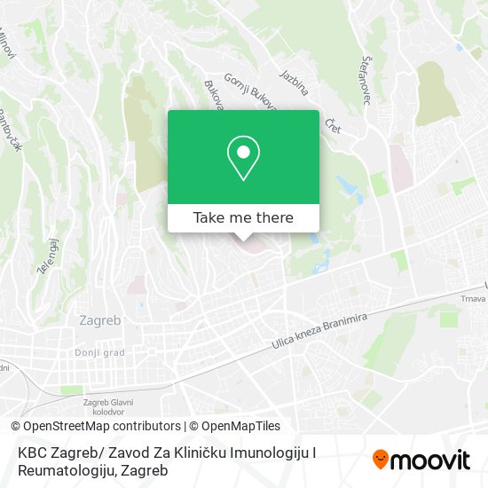 KBC Zagreb/ Zavod Za Kliničku Imunologiju I Reumatologiju map