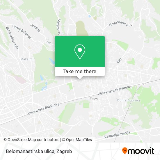 Belomanastirska ulica map