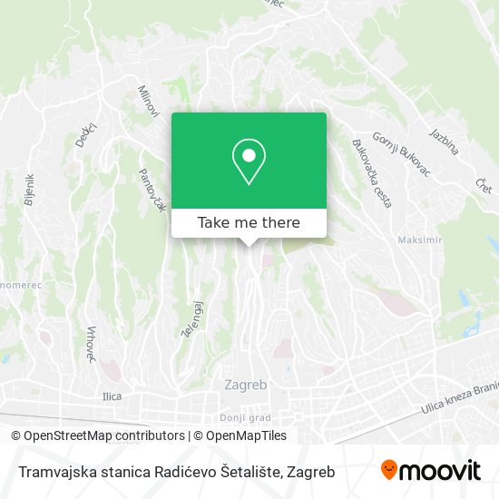 Tramvajska stanica Radićevo Šetalište map