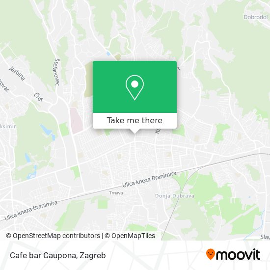 Cafe bar Caupona map