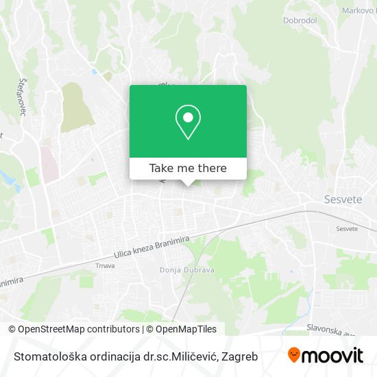 Stomatološka ordinacija dr.sc.Miličević map