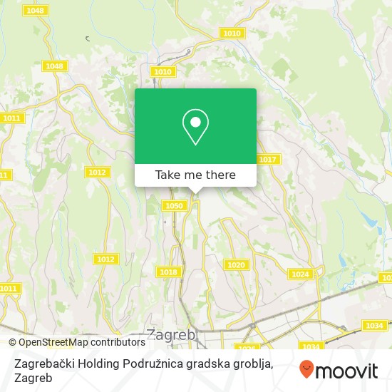 Zagrebački Holding Podružnica gradska groblja map