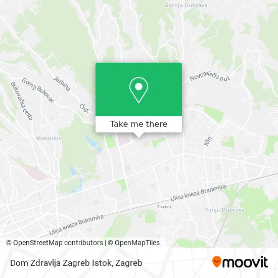 Dom Zdravlja Zagreb Istok map