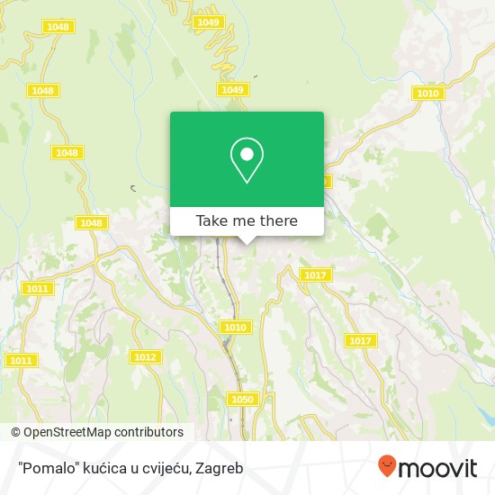 "Pomalo" kućica u cvijeću map