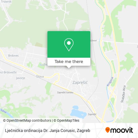 Lječnička ordinacija Dr. Janja Corusic map