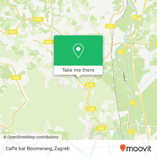 Caffe bar Boomerang map