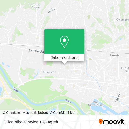 Ulica Nikole Pavića 13 map