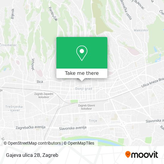 Gajeva ulica 2B map