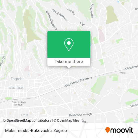 Maksimirska-Bukovacka map