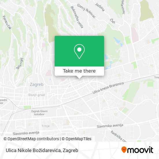 Ulica Nikole Božidarevića map