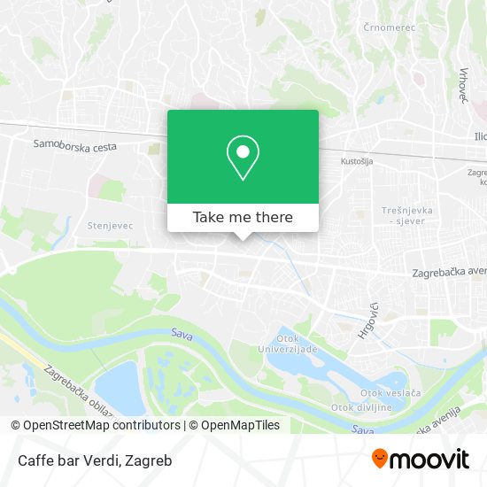 Caffe bar Verdi map