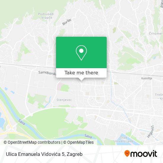Ulica Emanuela Vidovića 5 map
