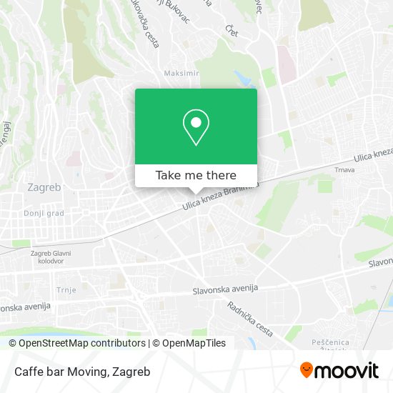 Caffe bar Moving map