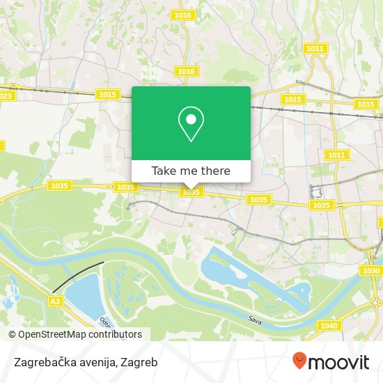 Zagrebačka avenija map