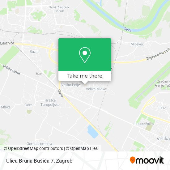 Ulica Bruna Bušića 7 map