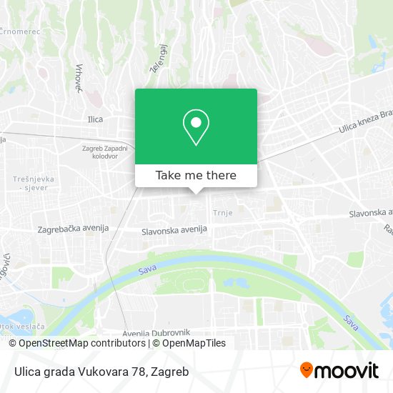 Ulica grada Vukovara 78 map