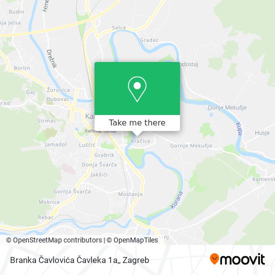 Branka Čavlovića Čavleka 1a, map