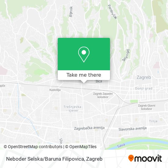 Neboder Selska / Baruna Filipovica map
