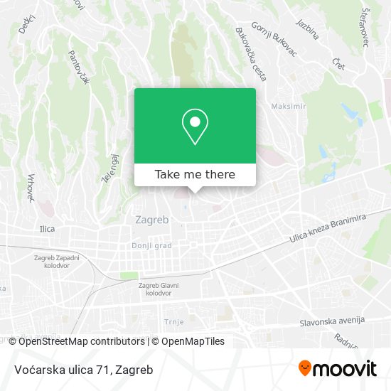 Voćarska ulica 71 map