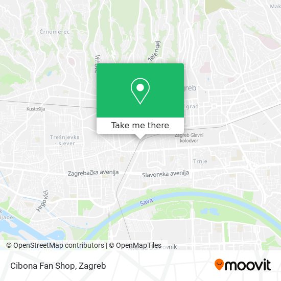 Cibona Fan Shop map