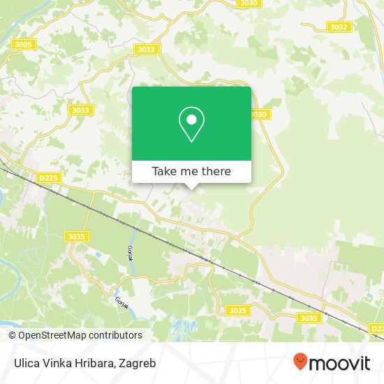 Ulica Vinka Hribara map