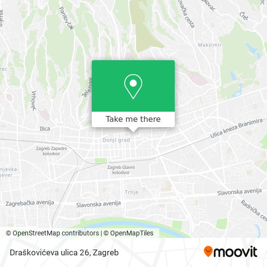Draškovićeva ulica 26 map