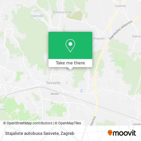 Stajaliste autobusa Sesvete map