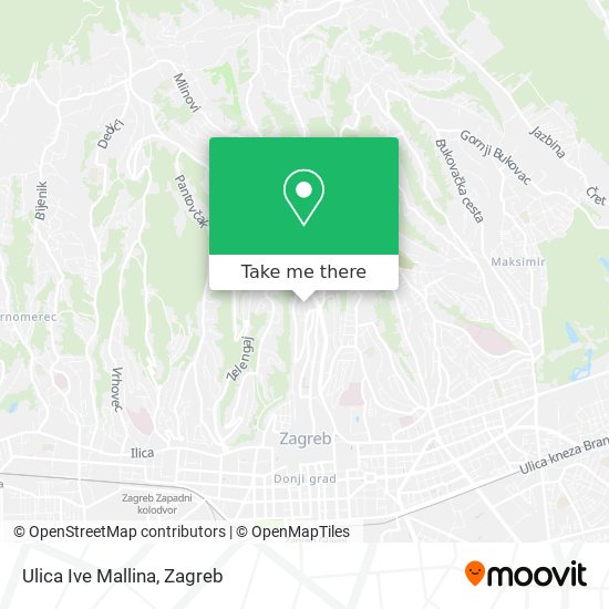 Ulica Ive Mallina map