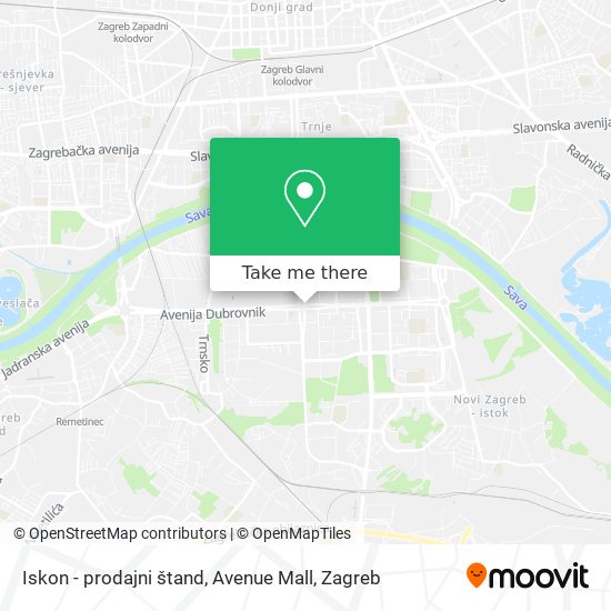 Iskon - prodajni štand, Avenue Mall map