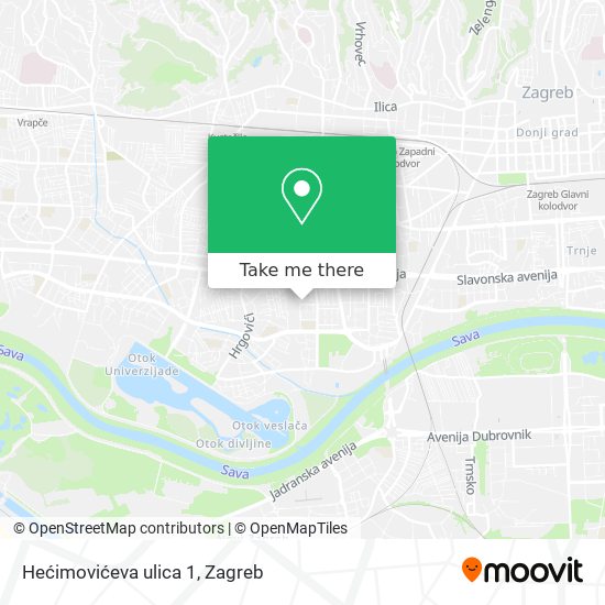 Hećimovićeva ulica 1 map