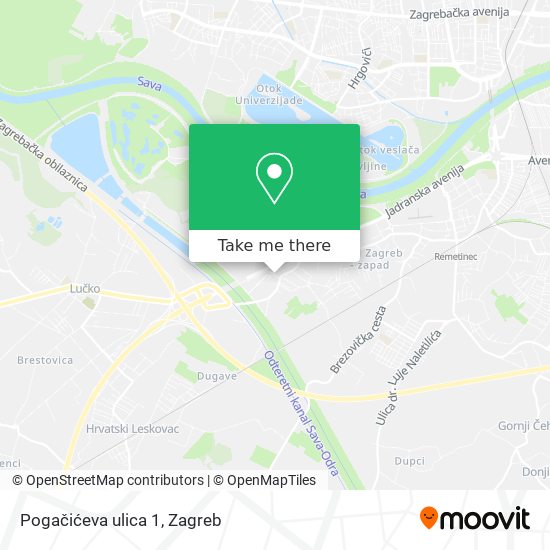Pogačićeva ulica 1 map