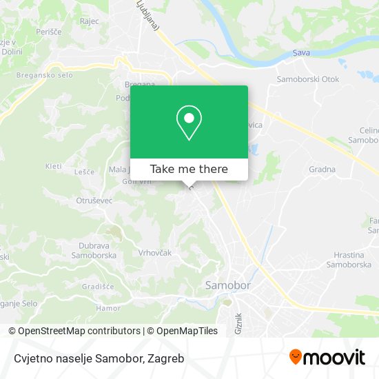 Cvjetno naselje Samobor map