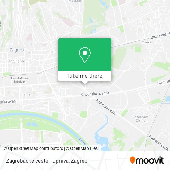 Zagrebačke ceste - Uprava map