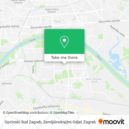 Općinski Sud Zagreb, Zemljišnoknjižni Odjel map