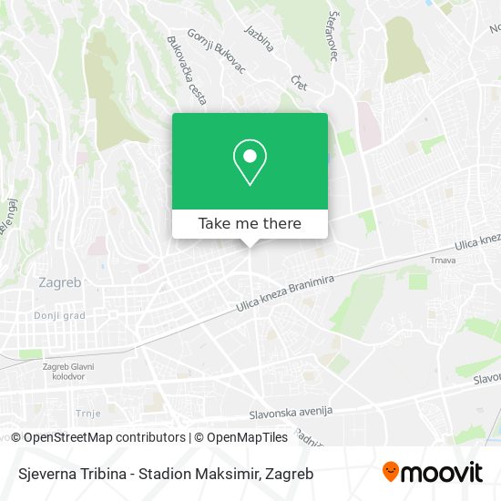 Sjeverna Tribina - Stadion Maksimir map