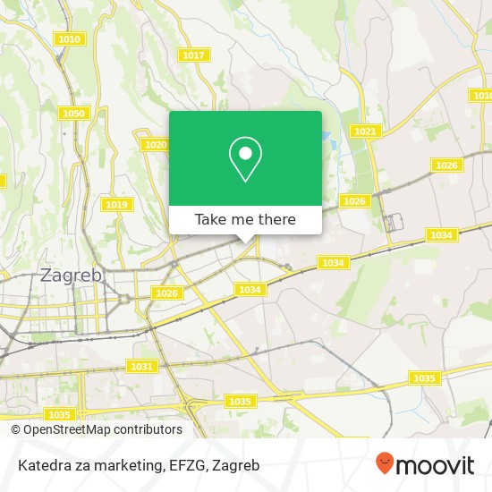 Katedra za marketing, EFZG map