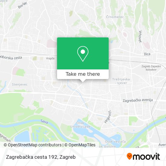 Zagrebačka cesta 192 map