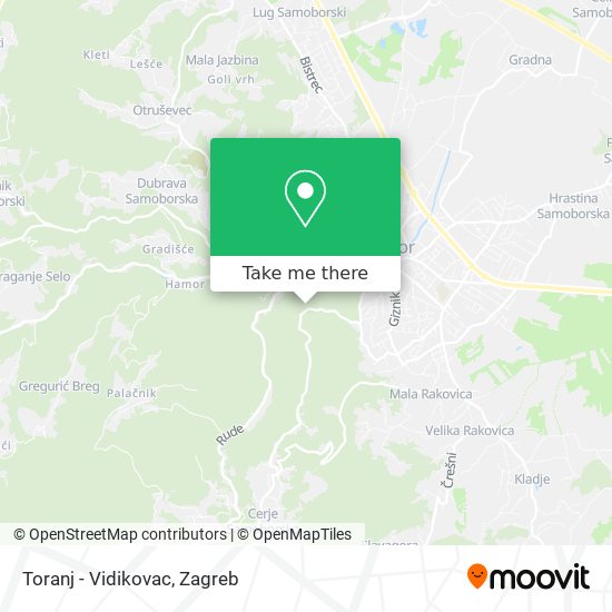 Toranj - Vidikovac map